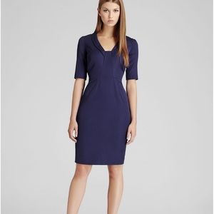 REISS Angel Fitted Navy Dress
